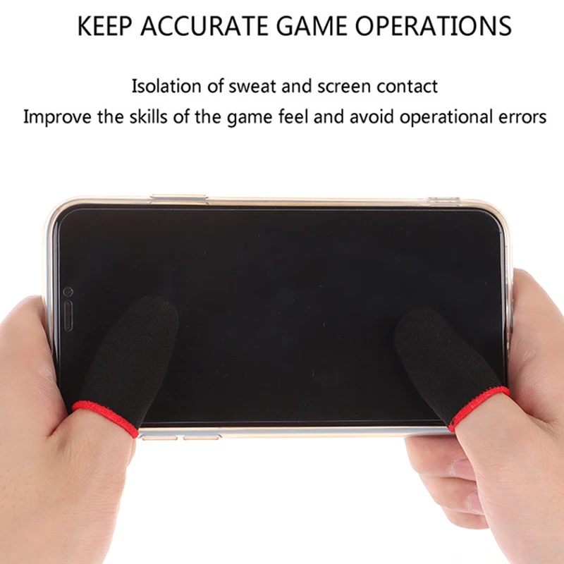 2XMobile Game Sweat-proof Fingers Gloves Touch Screen Thumbs Finger Sleeve Cover