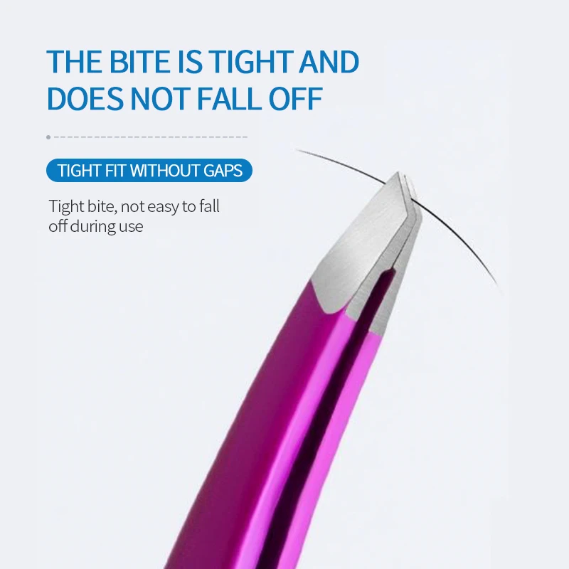 Eyebrow Hair Removal Tweezers Clip Eyelash Extensions Tweezers for Volume Eyelashes Stainless Steel Lash Eyebrow Tweezers