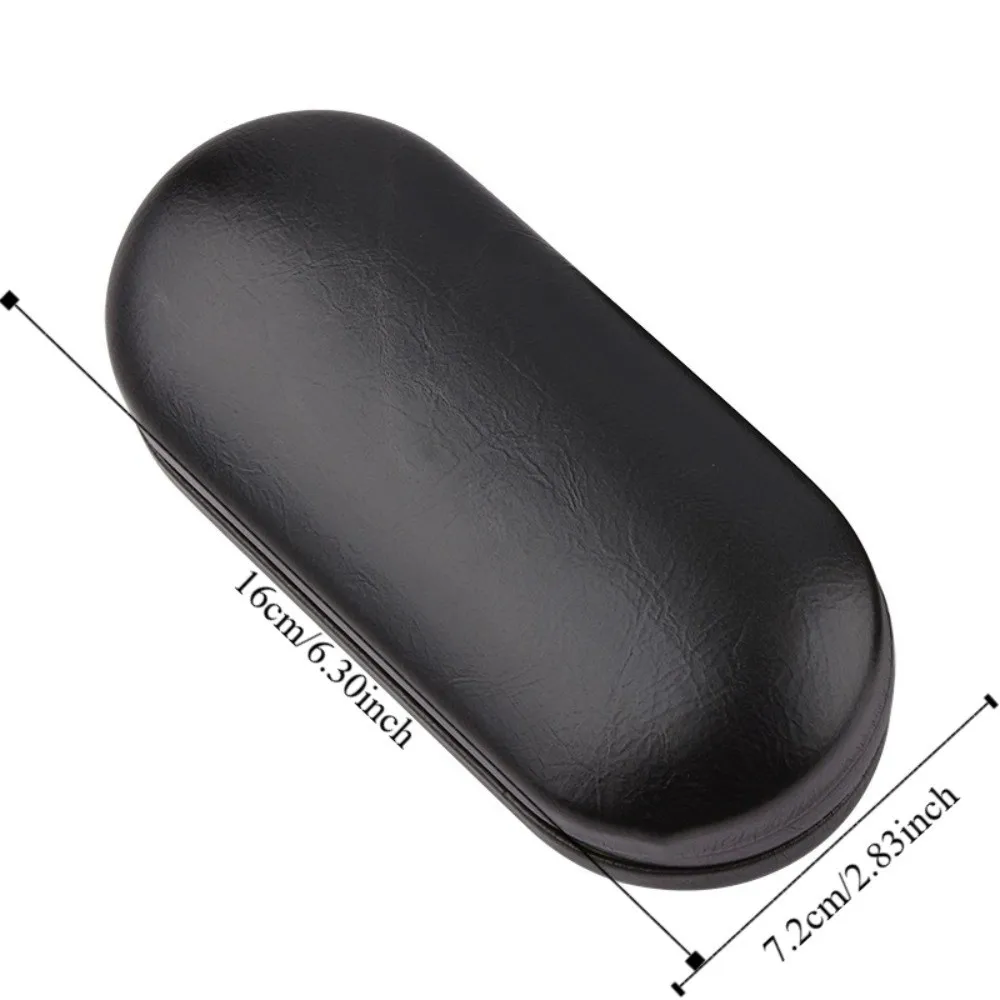 충격 방지 듀얼 레이어 안경 상자 럭셔리 내장 거울 가죽 안경 케이스 PU 안경 보호 케이스 숙녀 안경