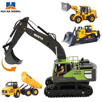 HUINA 1:16/1:18 11 Channels Engineering Car 2.4G Remote Control Bulldozer Truck Dumper Excavator Duty Bulldozer Metal Shovel Toy