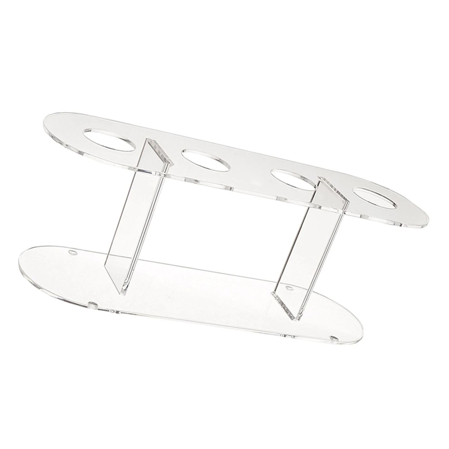 A19F-2Pcs 아크릴 4홀 더블 레이어 아이스크림 콘 스탠드