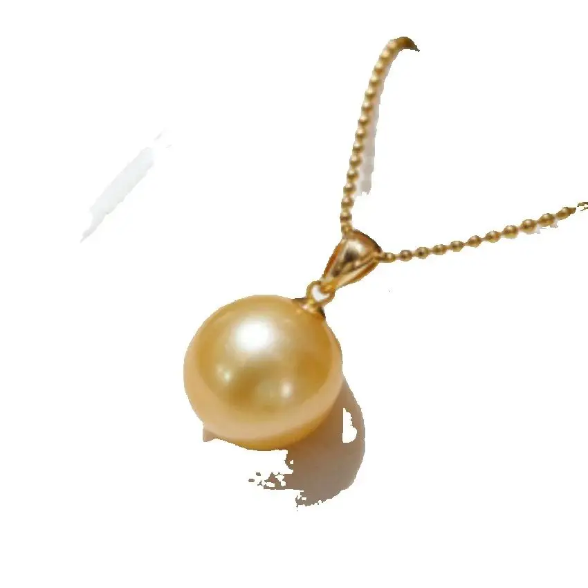 16MM Fashion Golden Shell Pearl Pendant Necklace 18inch Holiday gifts Lucky Party Beautiful Gift   Wedding