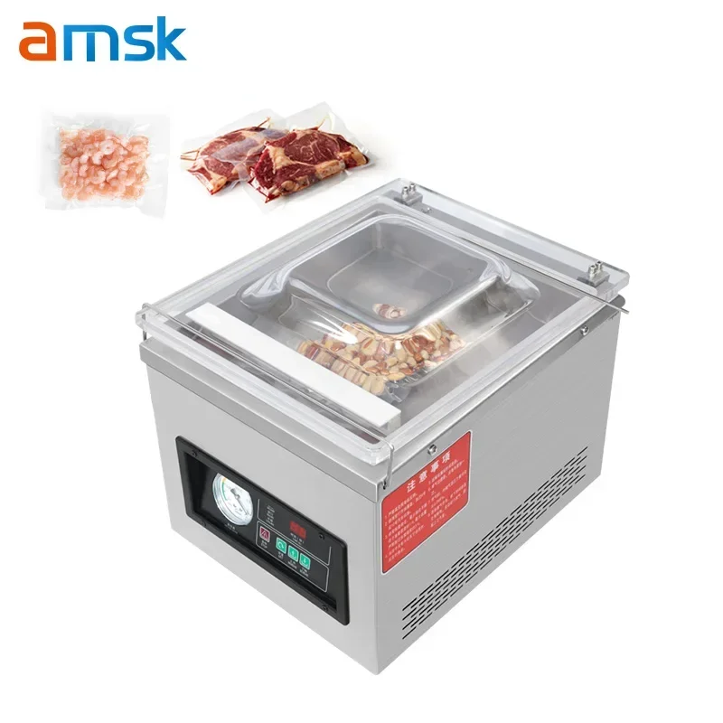 

DZ-260 Industrial Fruit Meat Food Vacuum Sealer Packaging Machine Dry and Wet Food Keeping Fresh Desktop Seal Vacuum Machine