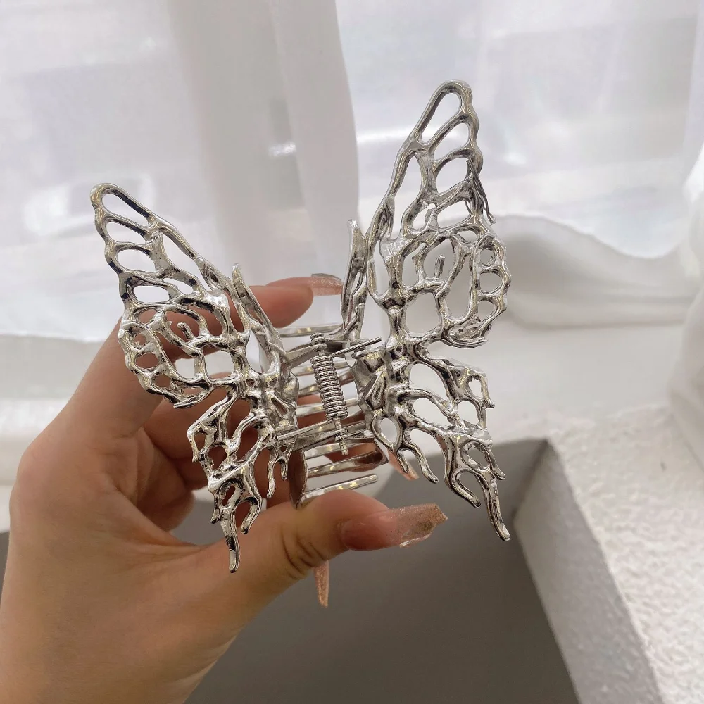 Personalized Metal Hair Accessories~Butterfly Large High Quality Shark Claw Clip Fashion Design Beautiful Simple