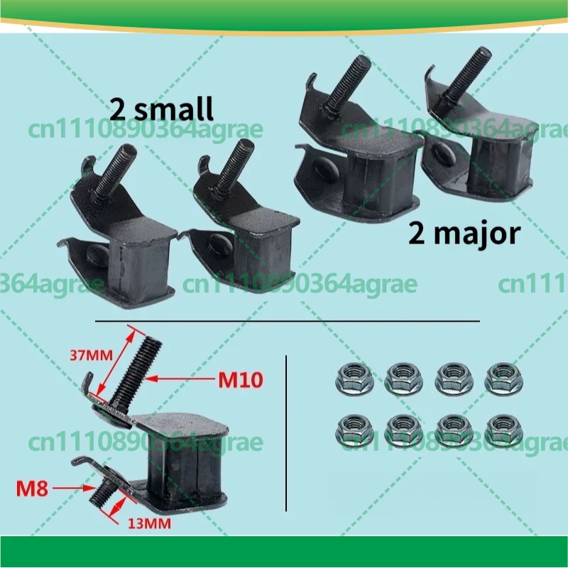 1set Anti‑Vibration Foot Pad Set 2Large+2Small for 168F 177F 188F GX390 5‑8KW Generator Replacement Power Tool Accessories