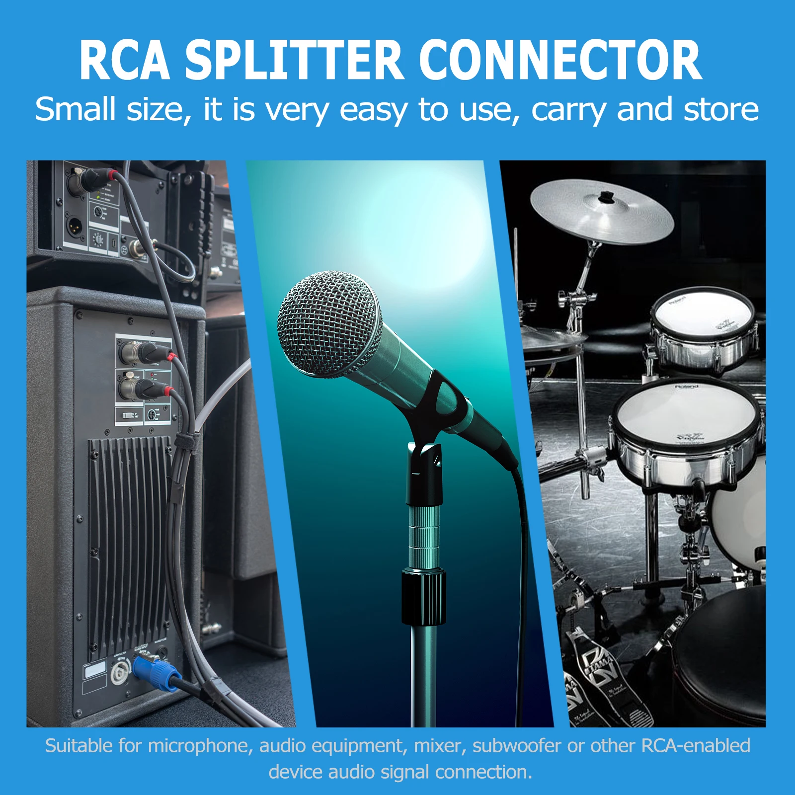 

8pcs 3.5mm Dual Splitter Audio Adapter Alloy Connector Durable Equipment Audio Splitter Sound Card Output Plug
