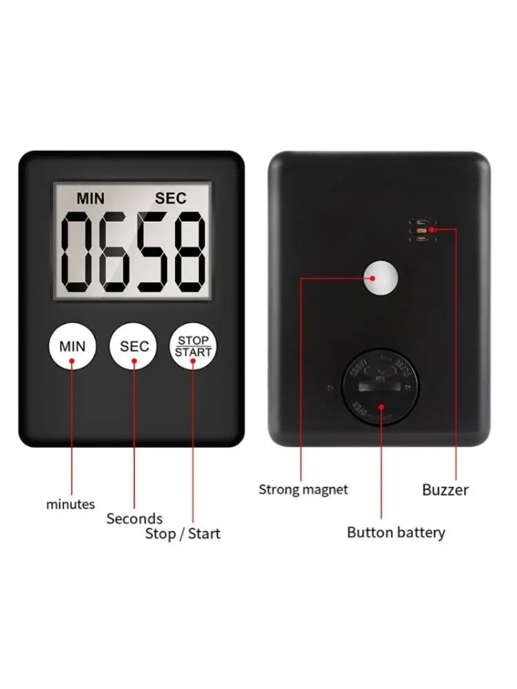 

Electronic Stopclock Large Screen Timer Base for Fitness Cooking Tasks