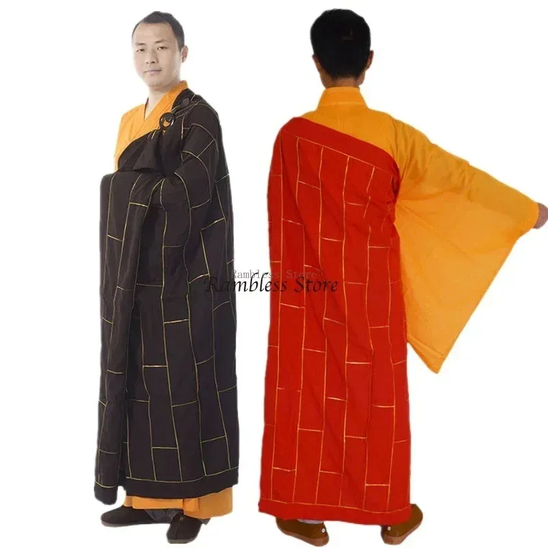

Buddhist Abbot Meditation Robes Chinese Traditional Monk Long Robe Gown Adults Men Temple Buddhism Cassock Shaolin Clothing