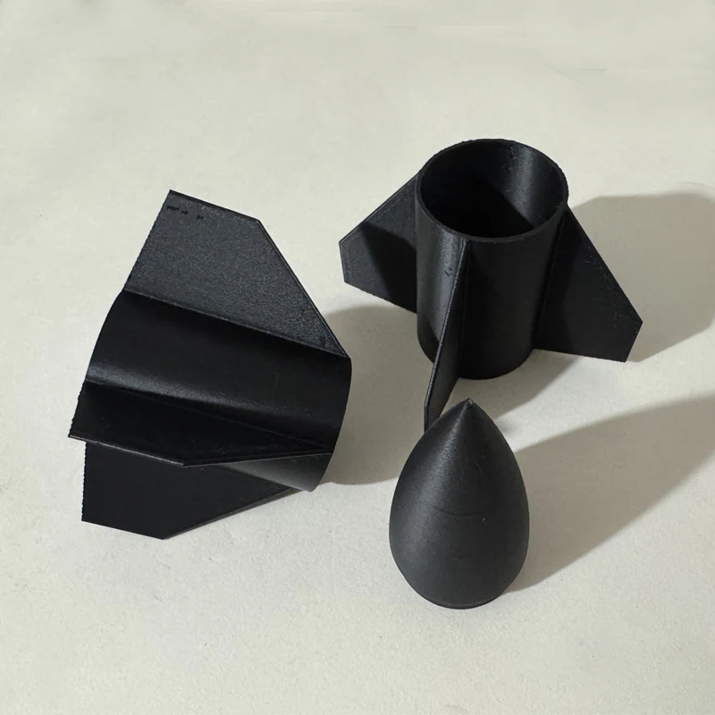 1Set RC Water Rocket Nose Cone Tail Fin Kit Compatible 32mm/50mm Outer Diameter Tubes 3D Printing Shell Assembly Accessories