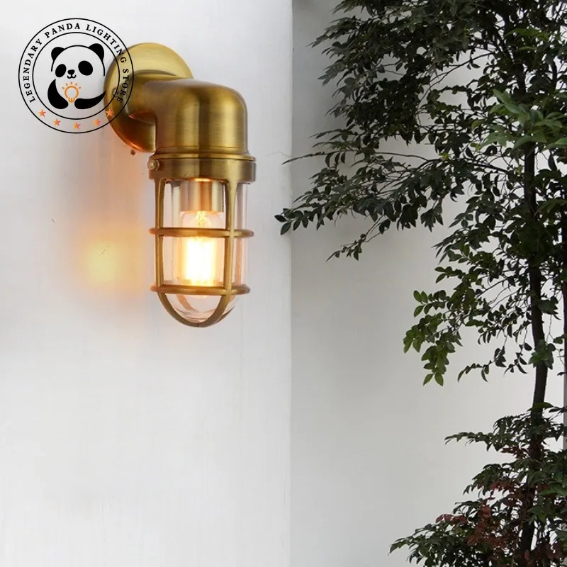 American Industrial Style Wall Lamp Outdoor Waterproof Retro Nostalgic Stair Light Fixture Balcony Gardenwall Decor Wall Sconces