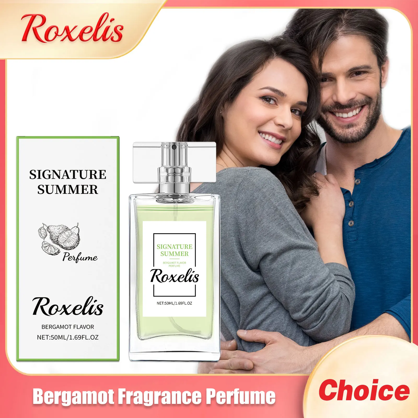 

Roxelis Women Bergamot Fragrance Perfume Long Lasting Fresh Romantic Floral Scent Pheromone Dating Flirting Essential Oil Parfum