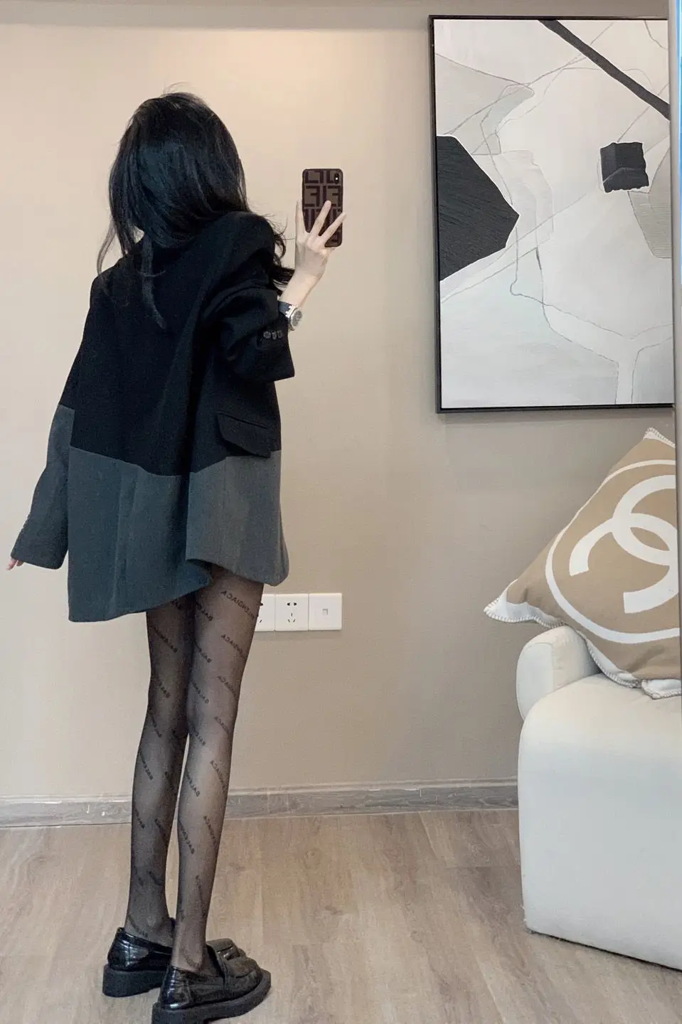 French Retro Splicing Casual New Style Suit Design Temperament Versatile Jacket Top Suit for Women