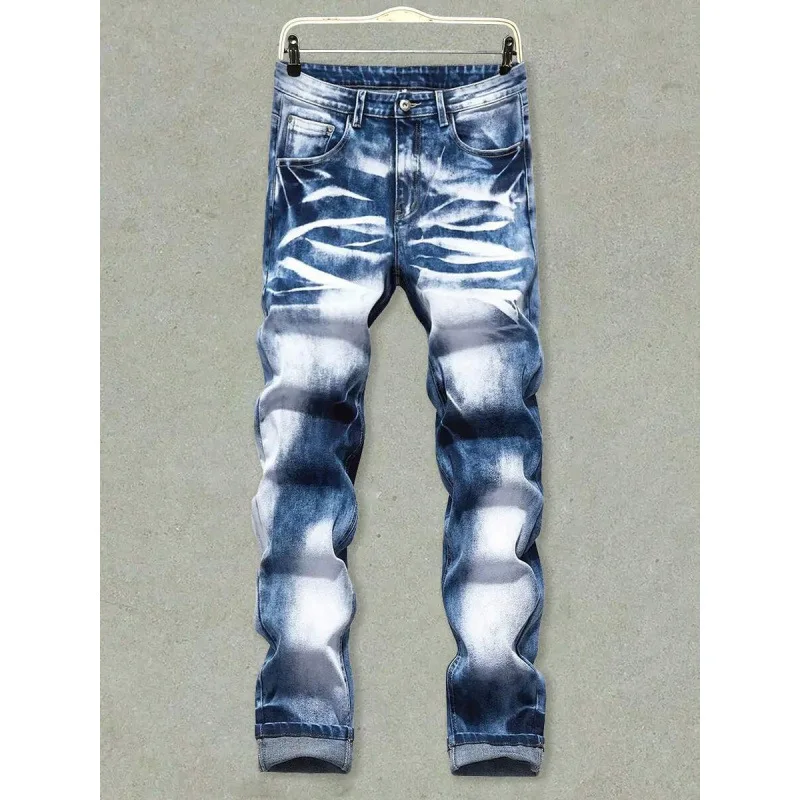 

M 71482 2026 Cross-Border New Best-Selling Men's Jeans Non-Shrinking Durable Spring Season Neutral Rope Closure