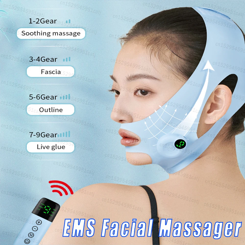 Intelligentes Gesichtsmassagegerät, V-förmiger Facelift, Hautstraffung, Anti-Falten-Schönheitsgerät, Ems, dünnes Kinn, Gesichtsformungsinstrument