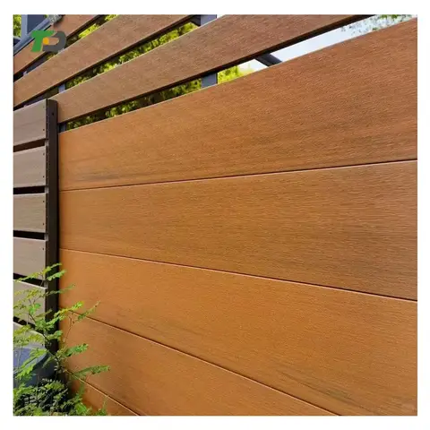 DF UV Resistant Garden PVC DIY Closed Privacy Powder Coated Aluminium Metal Fence Panels Post Outdoor Slat Screens for Houses