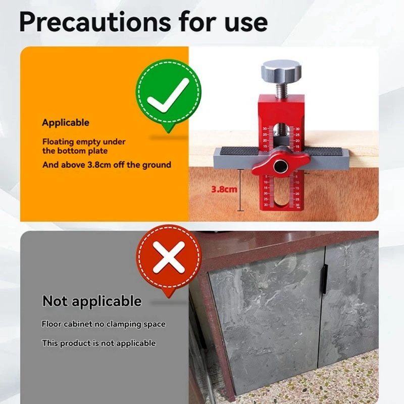 Cabinet Door Mounting Jig Quick Positioning Hole Opening Tool Adjustable Aluminum Cabinet Portable Cabinet Mount Locator