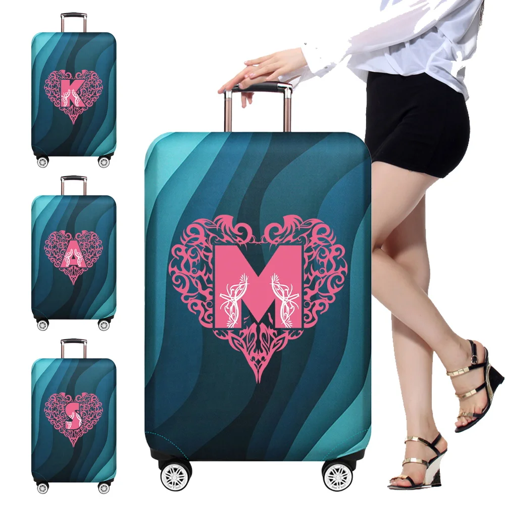 

Trolley Box Cover Travel Accessories Thick Elastic Luggage Cover Love Letter Printing Series Protector 18-32inch Dust Cover