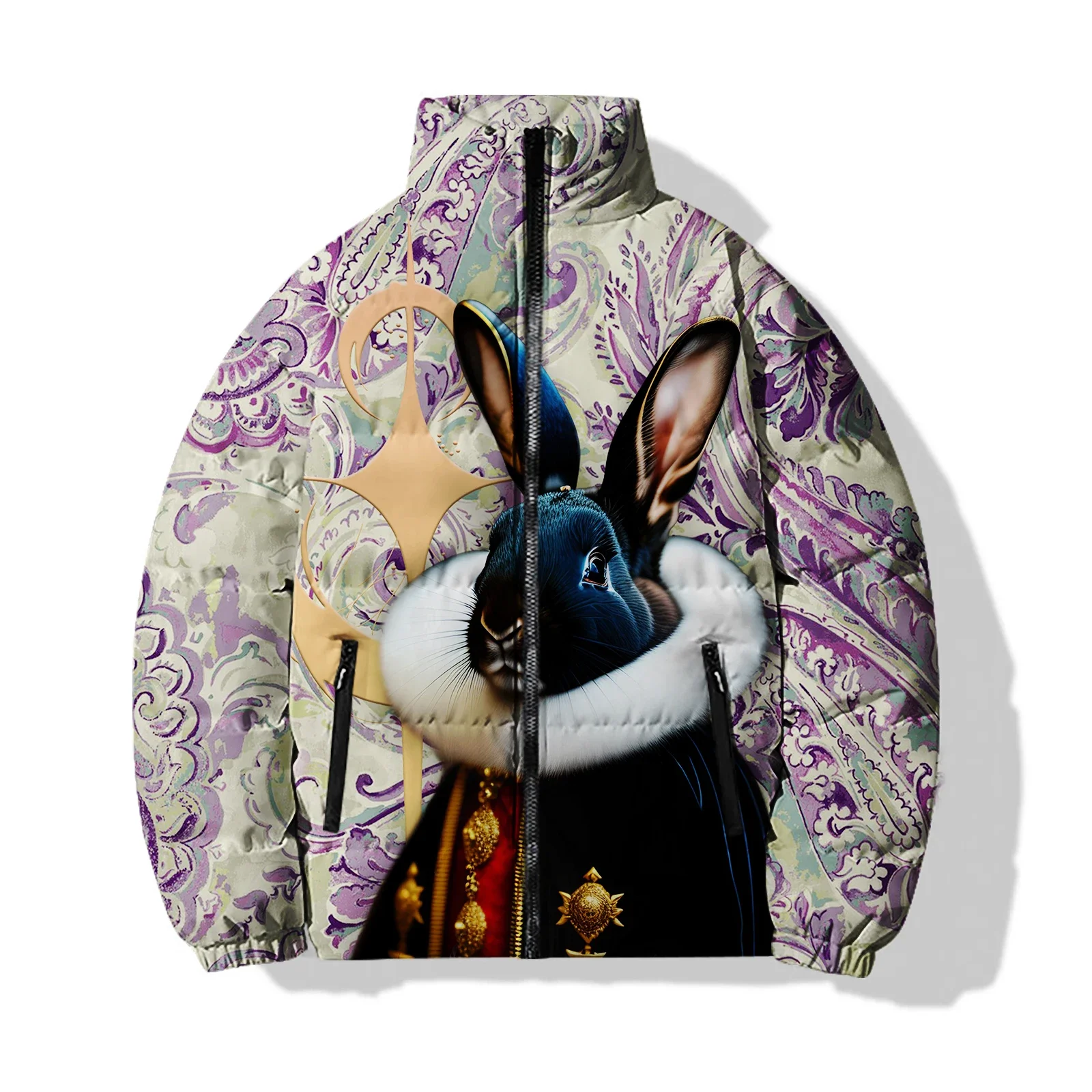 Stilvolle Hase Print Herren mantel Winter Mann Mäntel für Männer trend ige und vielseitige Herren Jacken bequem und warm neu in Parkas