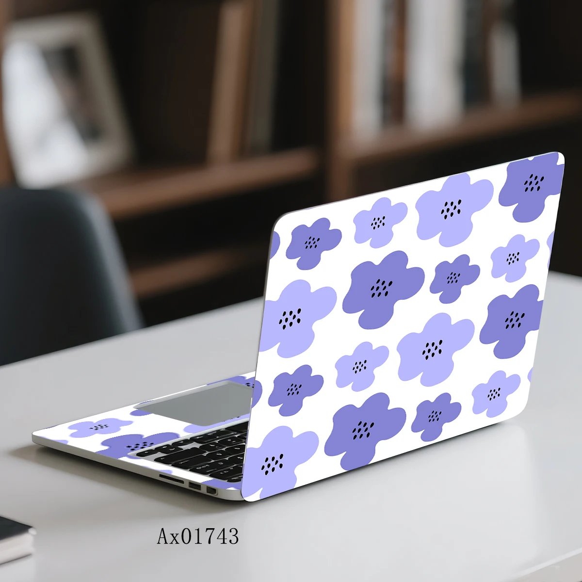 2pcs Daisy Floral Pattern Laptop Skin Sticker Decal Removable Self-Stick Cover for Notebook Laptop MacBook Lid Skin Cover Crafts