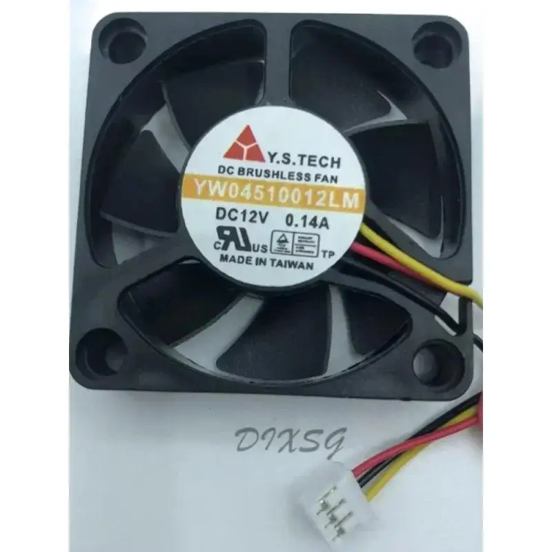 WYORESY CPU Cooler Fan for Y.S TECH YW04510012LM DC 12V 0.14A 2-wire and  3-wire Automobile power amplifier Fan 45x45x10mm