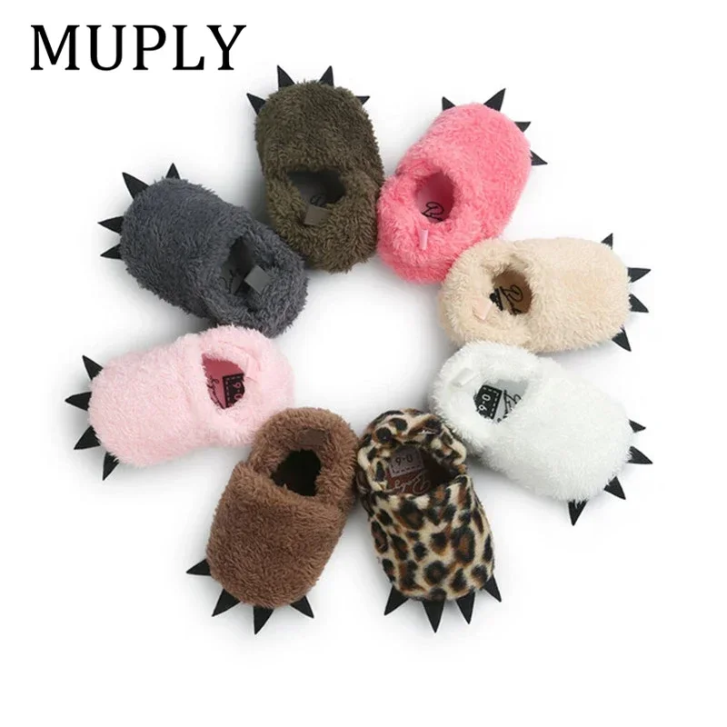 Super Keep Warm Slippers For Newborn MUPLY Winter Baby Boys Girls Crib Shoes First Walkers Baby Clothing For 0-18M