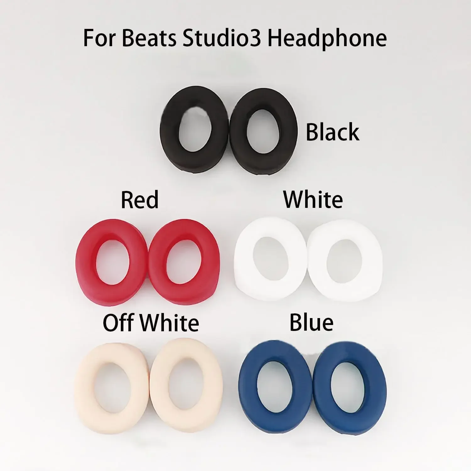 

Silicone Ear Pads Cover Protector Suitable for Beats Studio 2/3 Headphone Cushions,Sweat-Proof and Washable Ear Cushions Cover