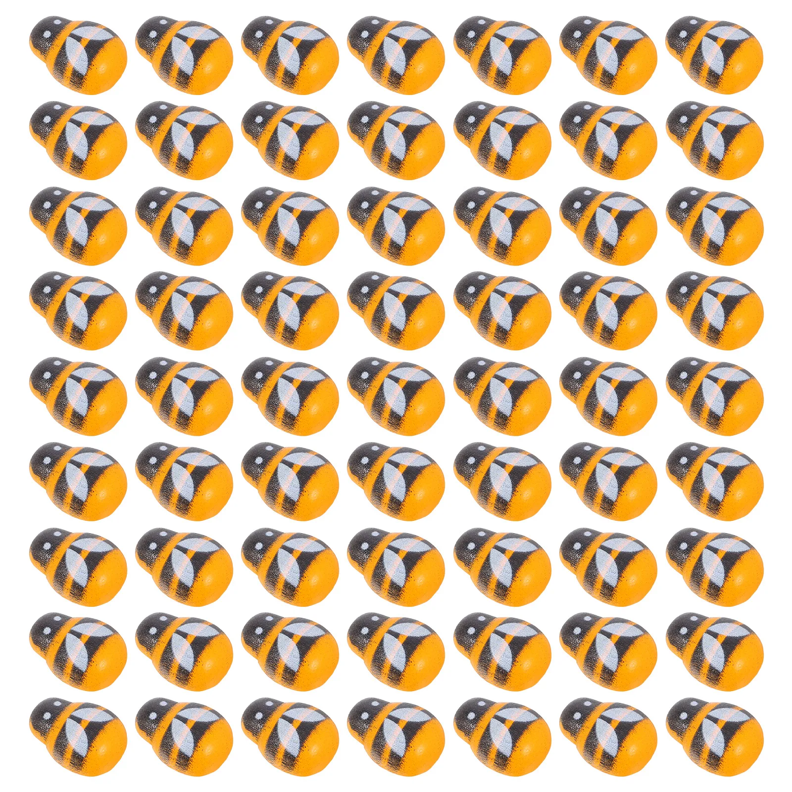 

100pcs Mini Wooden Bee Crafts Yellow Self-Adhesive Embellishments Scrapbooking Diy Decoration Farmhouse Wedding Party Supplies