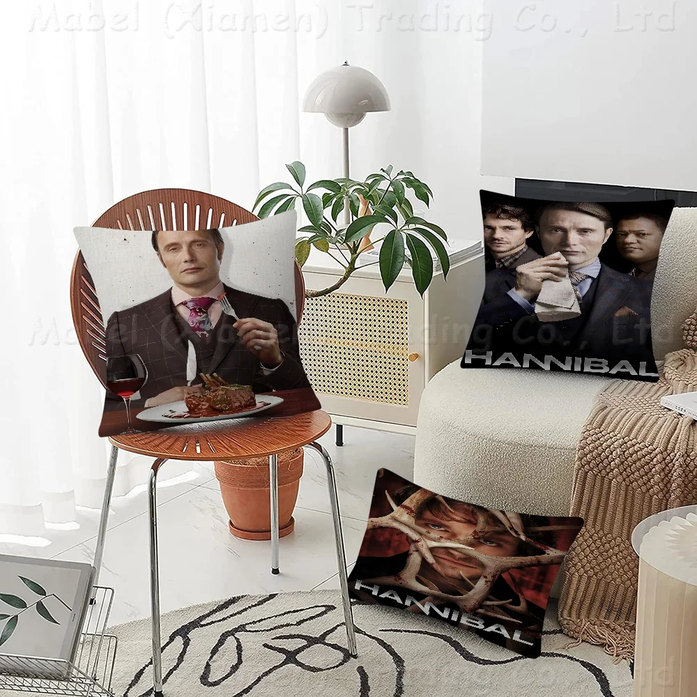 

Horror TV Series Hannibal Pillowcase Toon Gift Cushion Cover Bedroom Home Sofa Chair Seat Decor Pillow Case