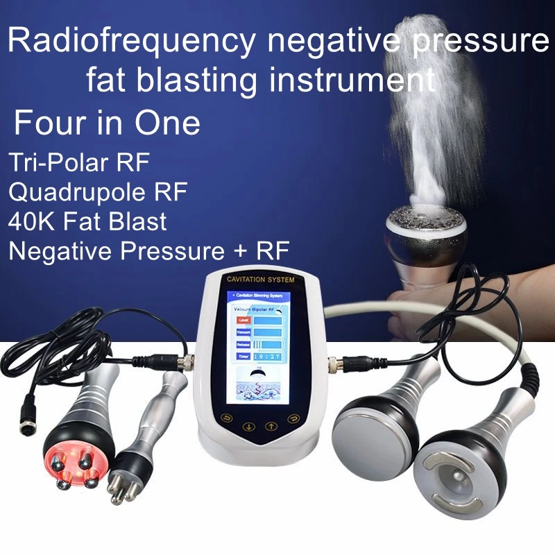 Four in one 40K desktop ultrasonic fat blasting machine RF negative pressure radio frequency instrument home beauty instrument