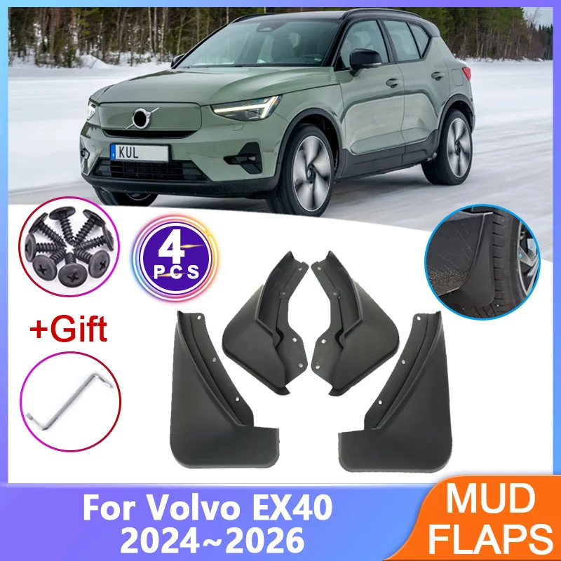 

4 шт. для Volvo EX40, аксессуары 2024 2025 2026, автомобильные брызговики, брызговики, брызговик, крыло колеса, часть автоинструментов