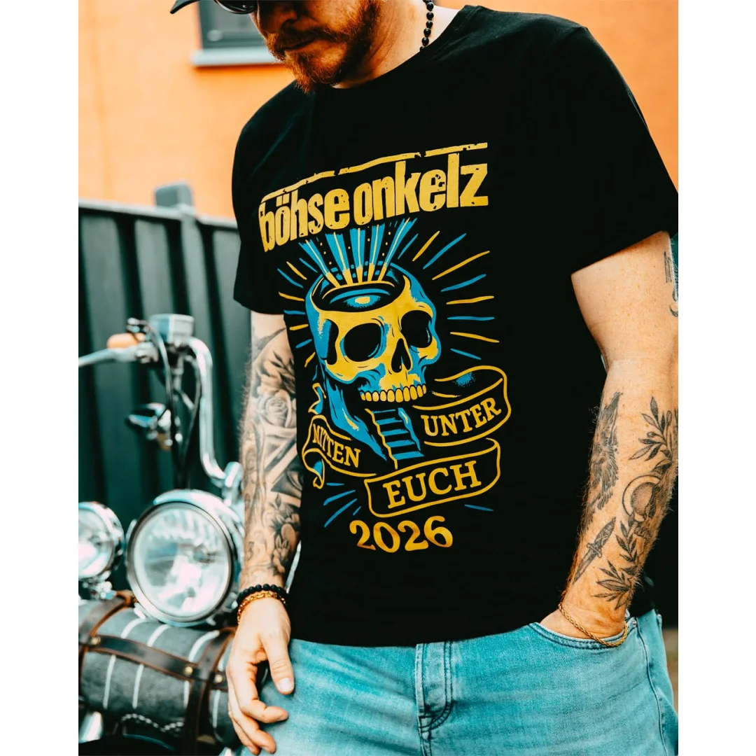 2026 Böhse Onkelz Mitten Unter Euch Tour T-shirt Retro Rock Graphic T-shirt Summer Cotton Men's T-Shirt Clothing Tee Y2k Woman ﻿