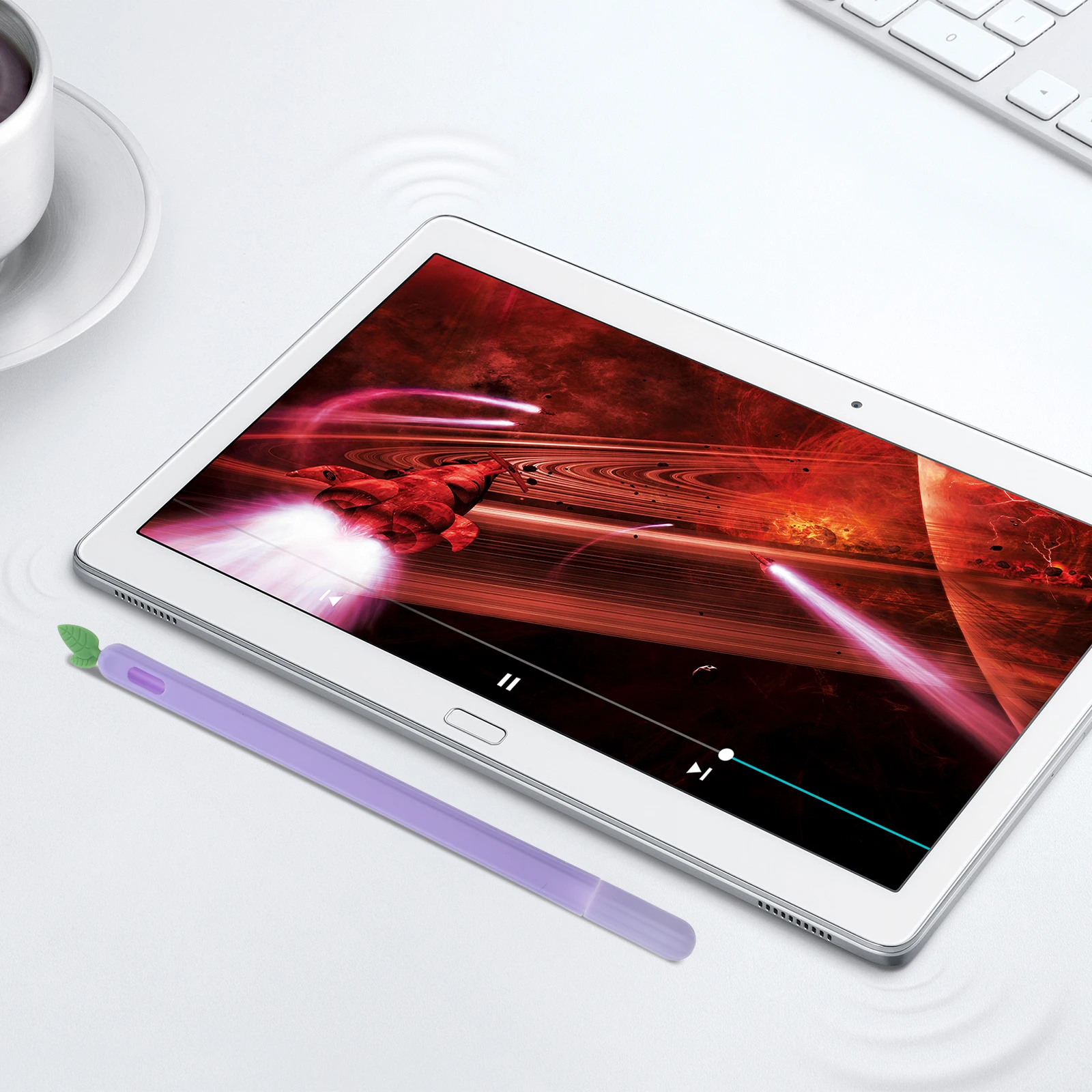 

Рукав для стилуса, силиконовый рукав, нескользящая удобная ручка для 2, прочная защита для карандашей, декоративная ручка, аксессуар для карандашей