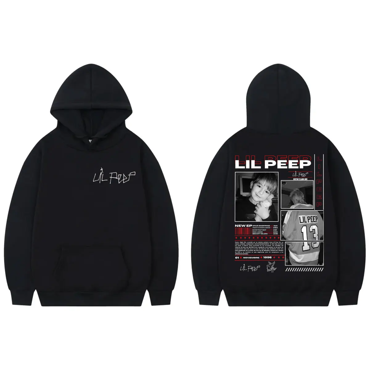

Rapper Lil Peep Print Hoodies Fashion Men Women Clothing Fashion Hip Hop Pullovers Autumn Winter Casual Long Sleeve Sweatshirts