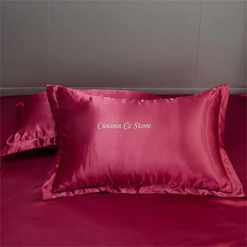 X90F Soft Summer Pillowcase Cover Simulated Silk Fabric Durability & Colorfast