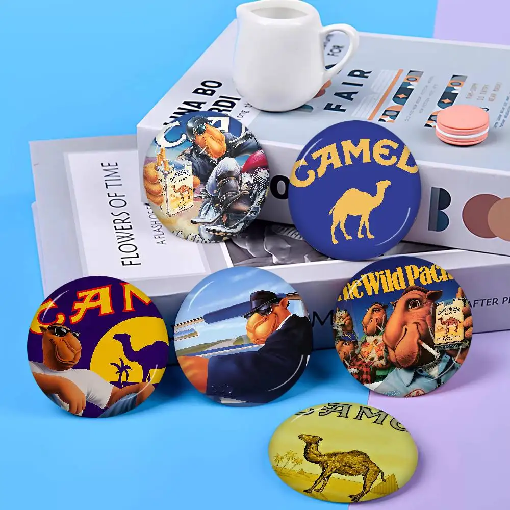 Tobacco Brand C-Camel 58mm Handmade Brooch Cartoon Cosplay Badge on Backpack Jewelry Accessories Gifts