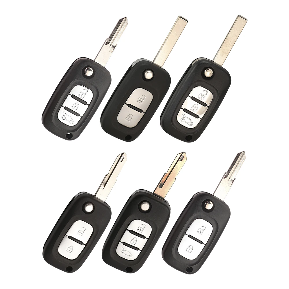 1pc 2/3 botões remoto chave do carro escudo para renault clio 3 kangoo mestre modus twingo 2006-2016 substituição caso chave de lâmina sem cortes