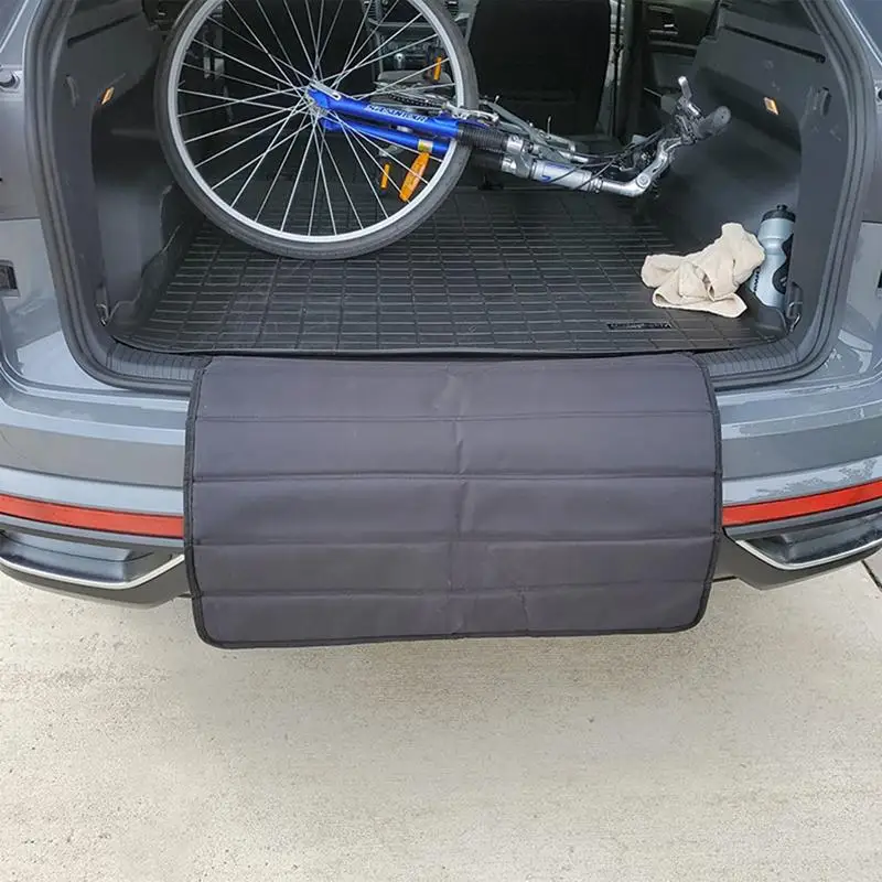 Cars Rear Bumper Protector Mat Cargo Liner Floor Guards Trunk Bumper Protection Anti-Scratch Anti-collision Pad Auto Accessories