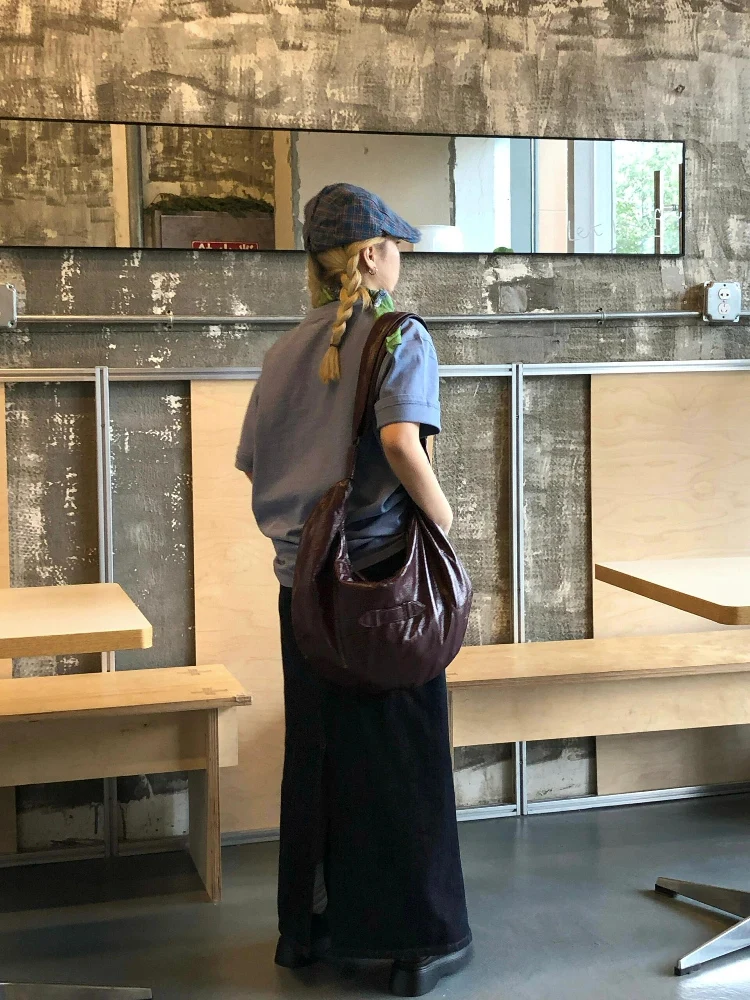 T-shirt retrò americana Waed Or Sve da donna Summer Letter Logo Top sciolto in puro cotone Trendy Brand round Ne Casual Fit