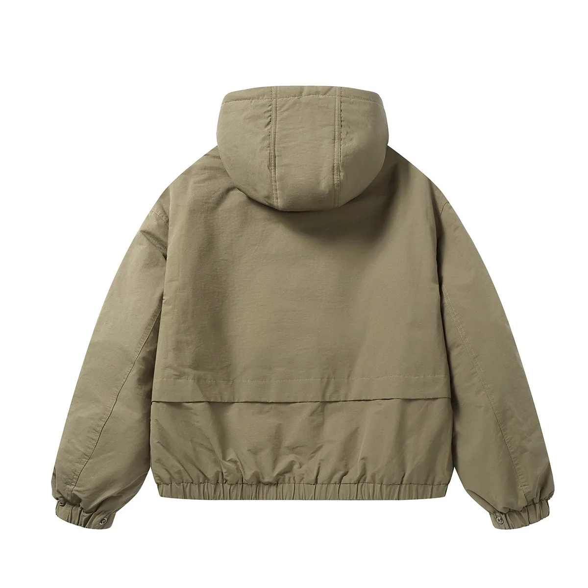 Japanese Retro American Fashion Brand 2025 Winter Men's and Women's Solid Color Hooded Cotton Jacket Warm and Thick Cotton Coat