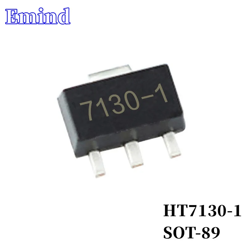 100/200/500/1000/2000Pcs HT7130-1 7130-1 LDO SMD Low Dropout Regulator SOT-89 Low Power 3-terminal Regulator