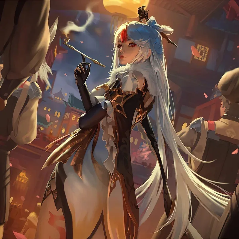 لعبة جينشين كوسبلاي إمباكت نينغ غوانغ زي شعر مستعار أنيمي لحفلة الهالوين فستان شيونغسام فتاة لعب الأدوار للهالوين للنساء والفتيات