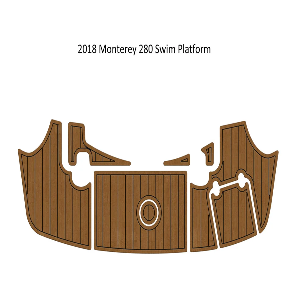 

2018 Monterey 280 Swim Platform Step Pad Boat EVA Foam Faux Teak Deck Floor Mat