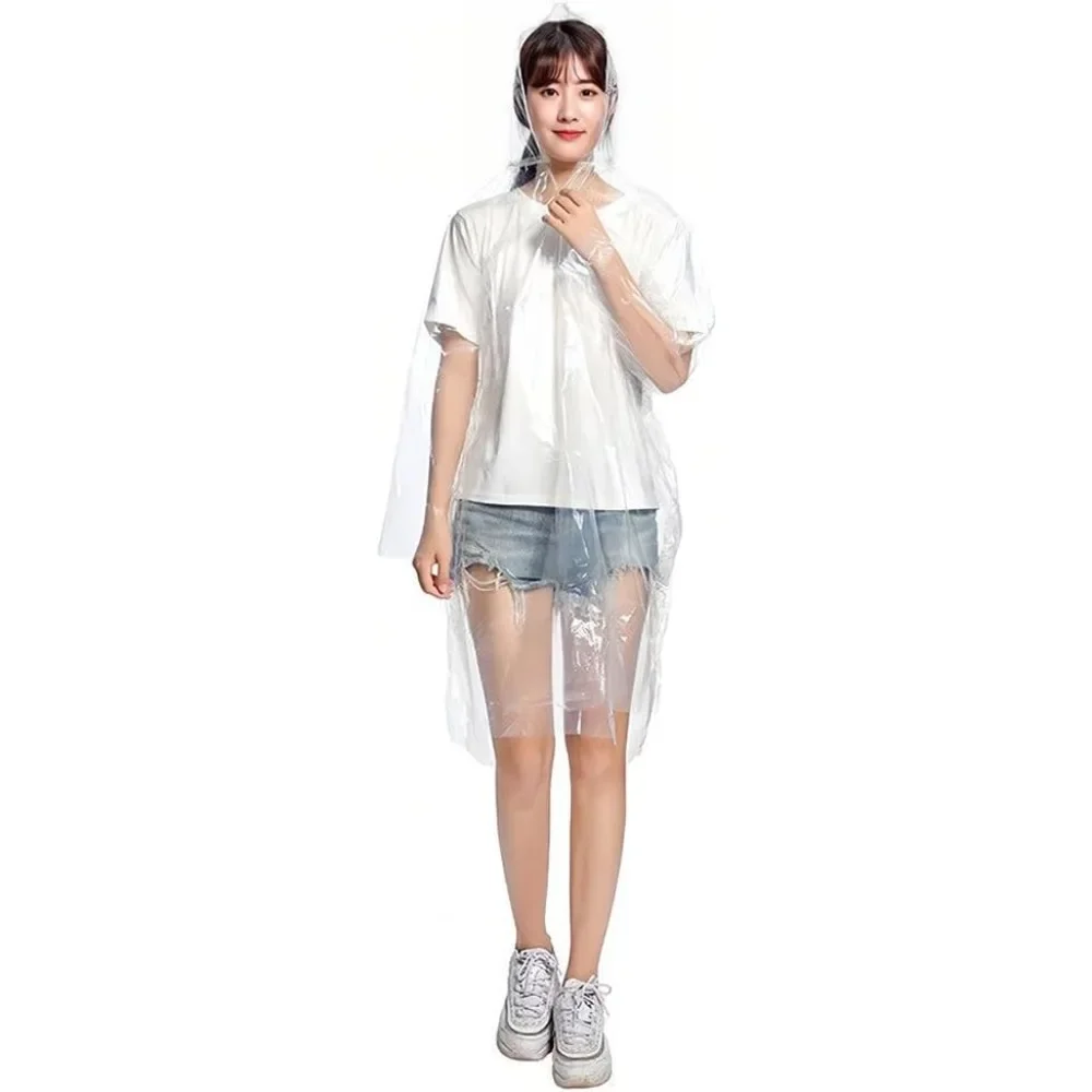 

10 шт., одноразовый дождевик для взрослых с капюшоном, унисекс, водонепроницаемый, для активного отдыха, водные виды спорта, кемпинга, верховой езды, путешествий, экстренной помощи