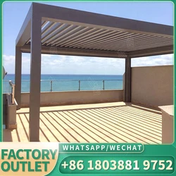 Outdoor Garden Electrical Pergola Folding Awning Outdoor Retractable Motor Canopy Parts