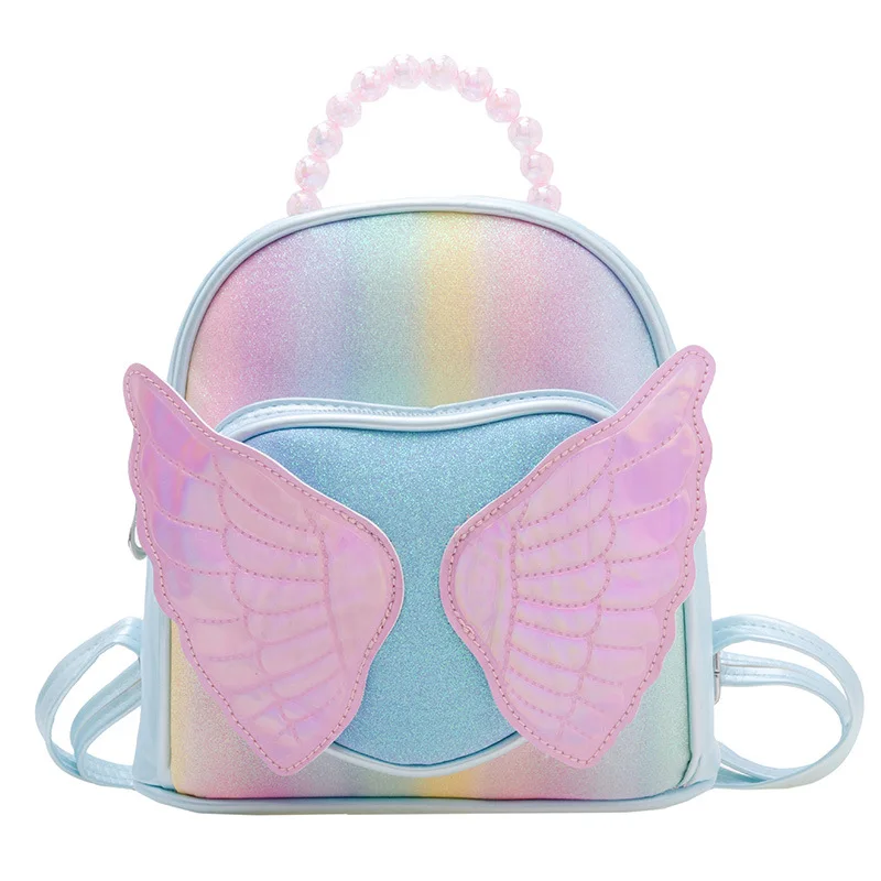 

Милый студенческий школьный рюкзак с героями мультфильмов для девочек, рюкзак с блестками для детских садов, модный ручной детский рюкзак с жемчугом