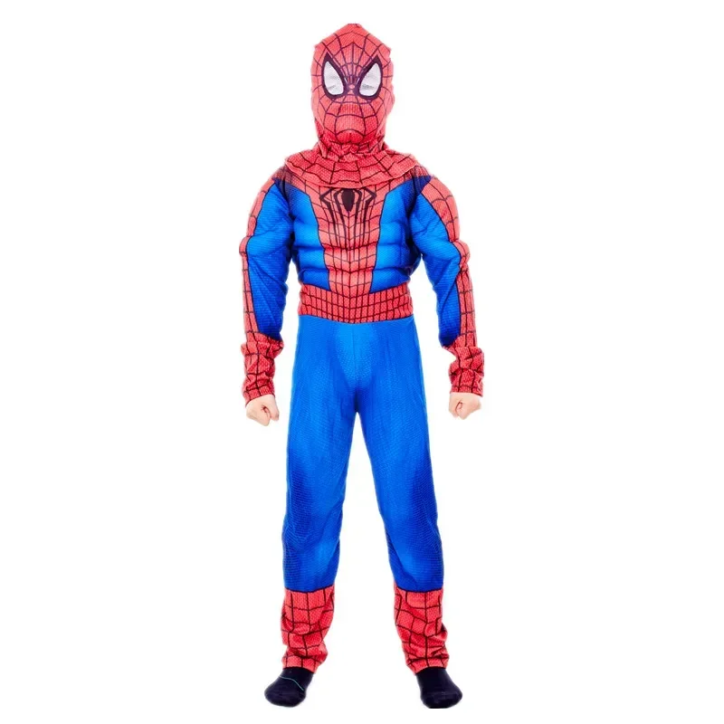 Jungen und Mädchen Neujahr Superheld Peter Parker Muskel Brust Kostüm für Kinder ultimative Filmfiguren Cosplay Halloween-Party