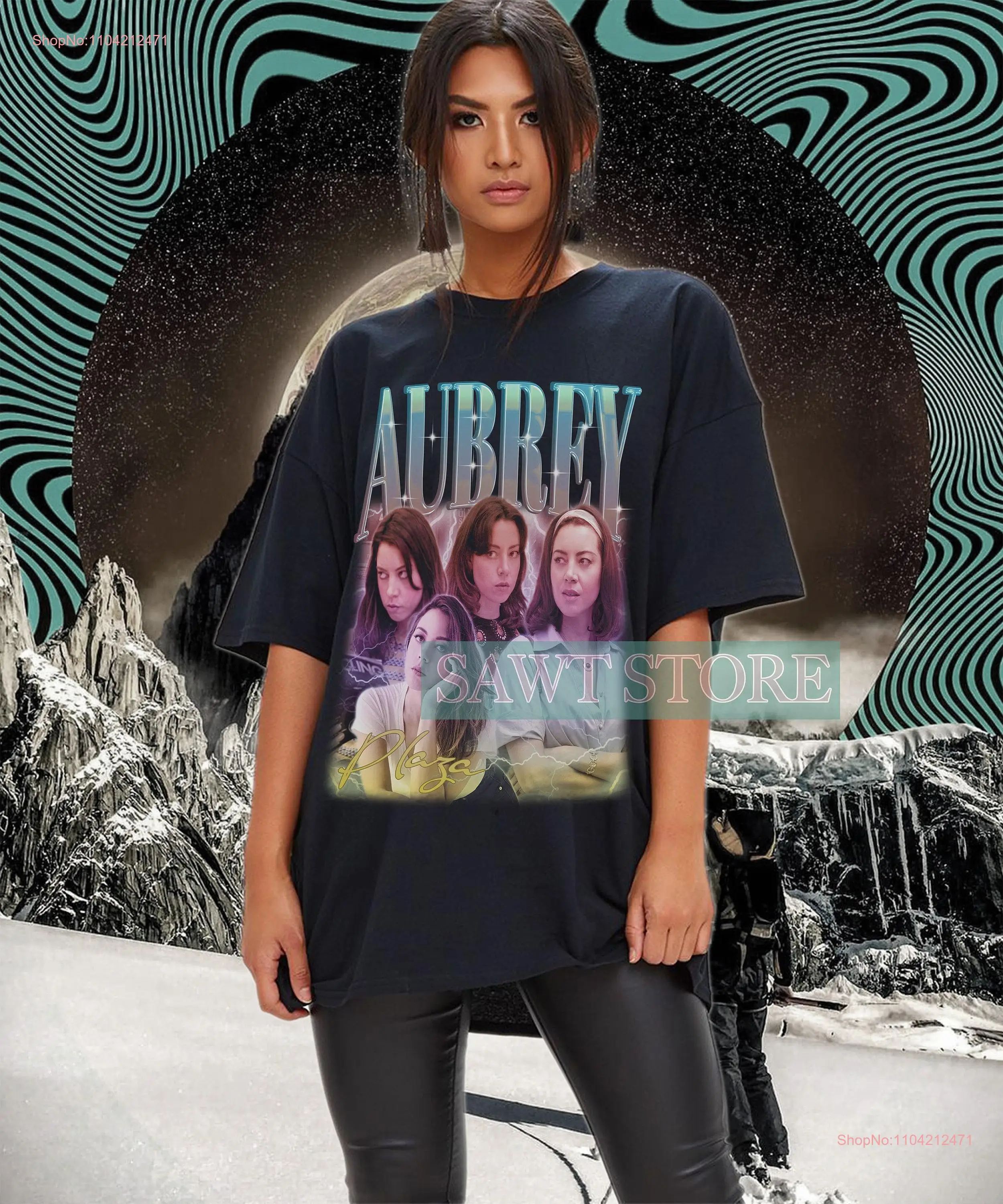 AUBREY CHRISTINA PLAZA Vintage T Shirt Homage Retro 90s Merch Fans  long or short sleeves