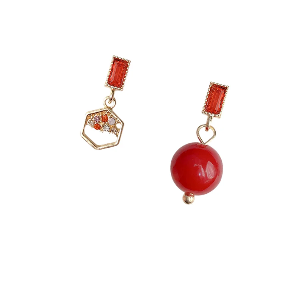 1 زوج الأقراط الرجعية سبيكة خفيفة الوزن تكنولوجيا الطلاء الكهربائي تصميم رائع هدية مثالية الأقراط خمر #6