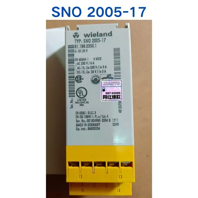 

Second-hand test OK for wieland relay SNO2005-17 SNO 2005-17