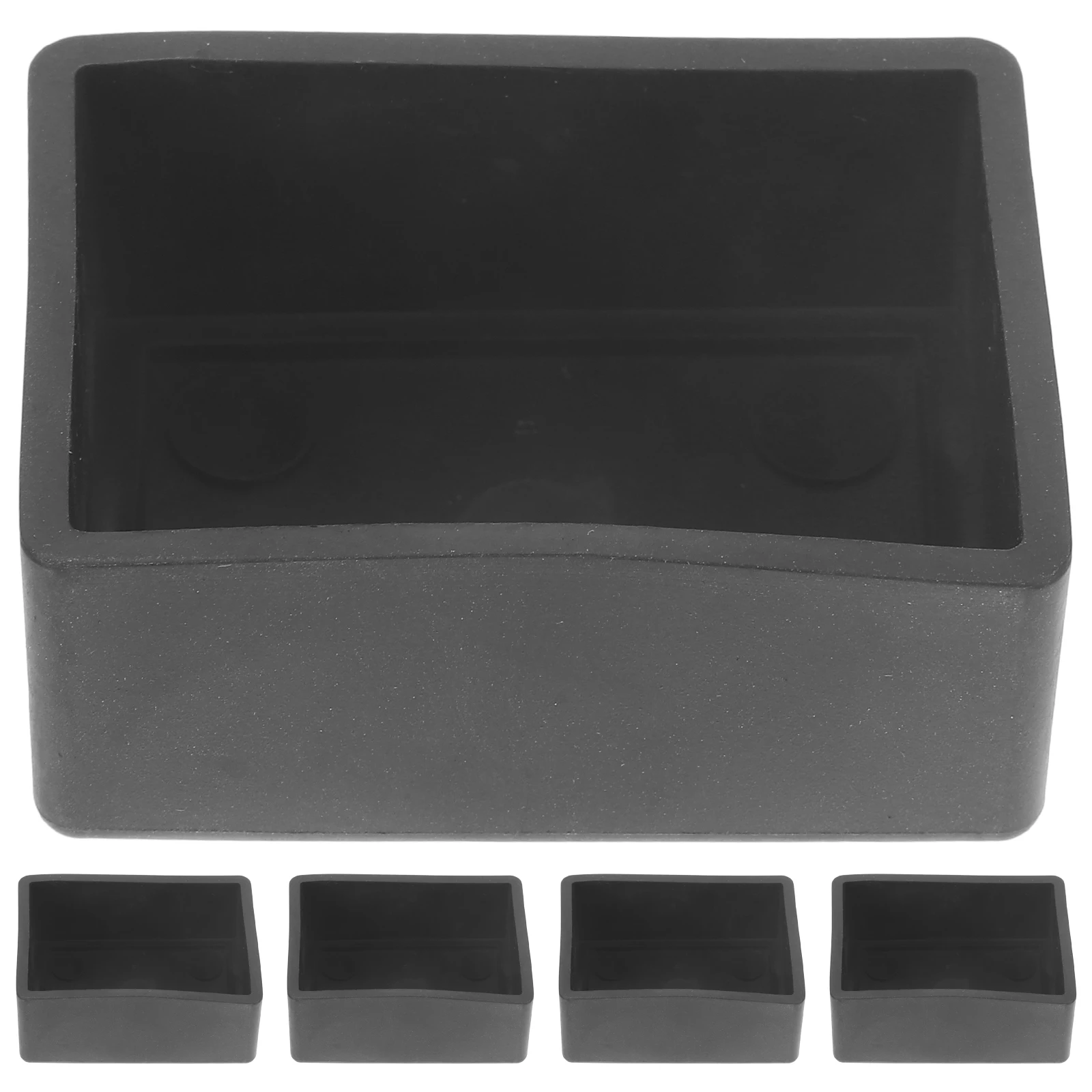 

8 Pcs Furniture Feet Covers 40x60mm Black Elastic Table Chair Leg Protectors Anti Skid Floor Mats Fits Chairs Stools Desks
